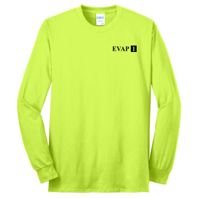 PC55LS | Safety Green | Screen Printed EVAP 1 - Long Sleeve Core Blend Tee Thumbnail